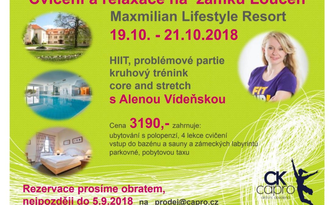 Sportovně-relaxační víkend na zámku Loučeň (říjen 2018)
